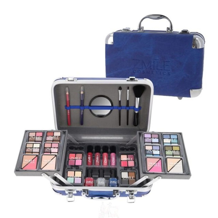 Make Up Zmile Cosmetics Schminksets | Schminkkoffer Traveller Blue Set 87 Teilig