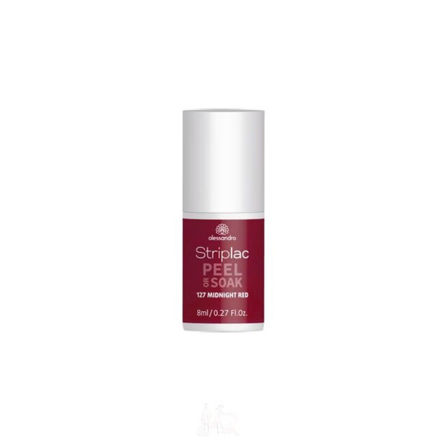 Make Up Alessandro International Alessandro Striplac | Alessandro Striplac Peel Or Soak 127 Midnight Red 8 Ml