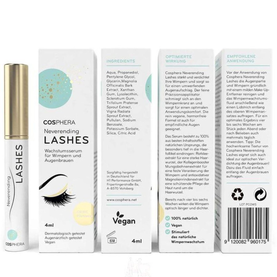 Make Up Cosphera Wimpernserum | Cosphera Neverending Lashes Wimpernserum 4 Ml