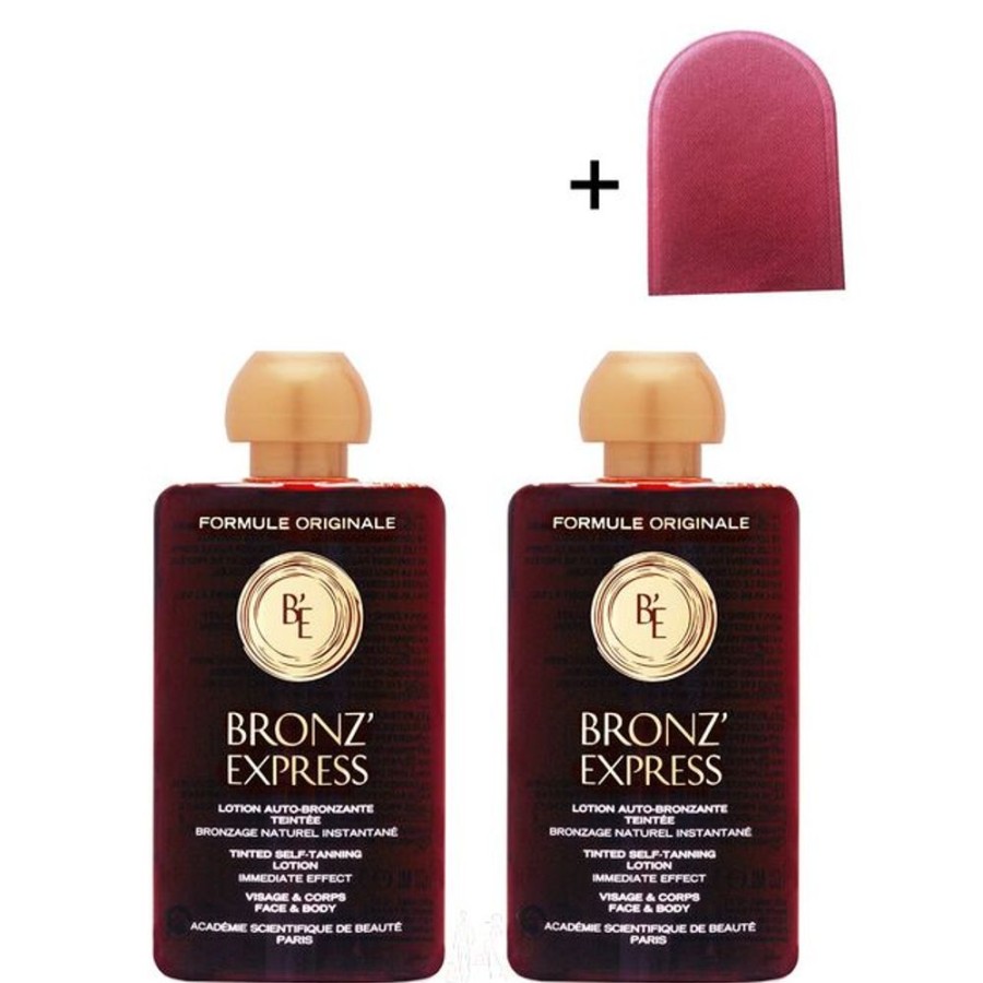 Pflege Acadèmie Korperpflege | 2X Academie Bronz Express Lotion Auto-Bronzante Teintee Selbstbraunungslotion 100 Ml = 200 Ml + Applikator