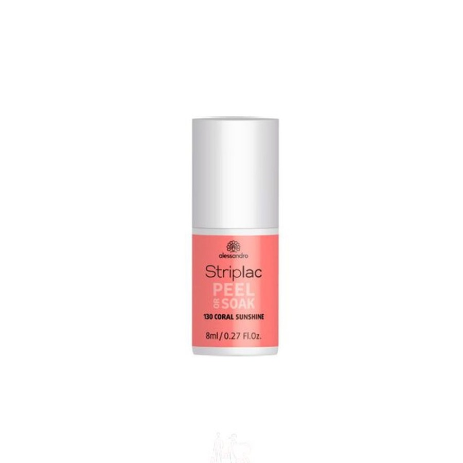 Make Up Alessandro International Alessandro Striplac | Alessandro Striplac Peel Or Soak 130 Coral Sunshine 8 Ml