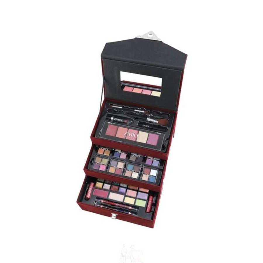 Make Up Zmile Cosmetics Schminksets | Schminkkoffer Beauty Case Velvety Dark Berry Set Vegan 74 Teilig