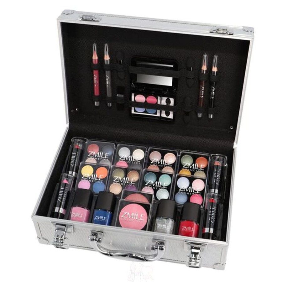 Make Up Zmile Cosmetics Schminksets | Schminkkoffer Set Alu Profi-Qualitat 51 Teilig Vegan