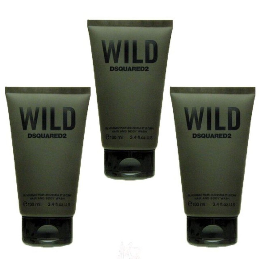 Pflege Dsquared² Gesichts- & Korperpflege | 3X Dsquared² Wild Hair And Body Wash 100 Ml = 300 Ml