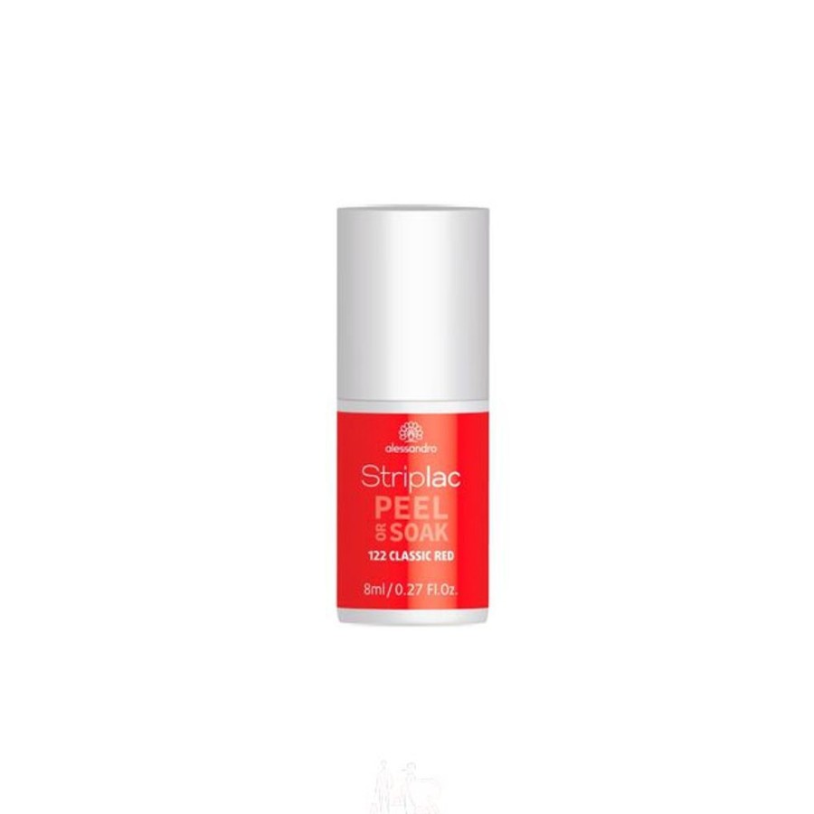 Make Up Alessandro International Alessandro Striplac | Alessandro Striplac Peel Or Soak 122 Classic Red 8 Ml